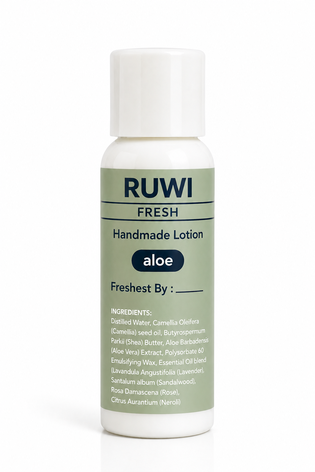 With aloe formula bottle
